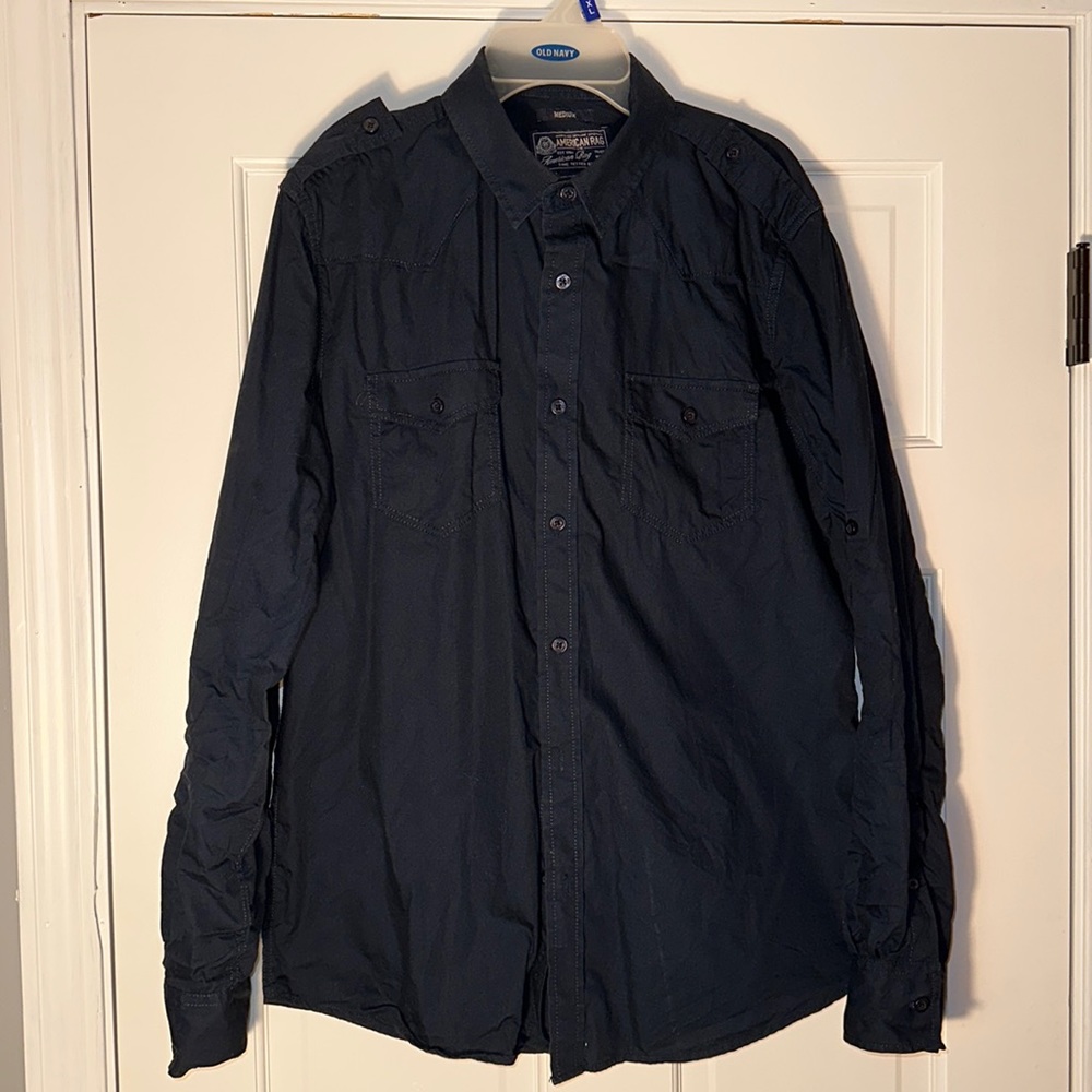 American Rag Dark Blue Casual Button Down